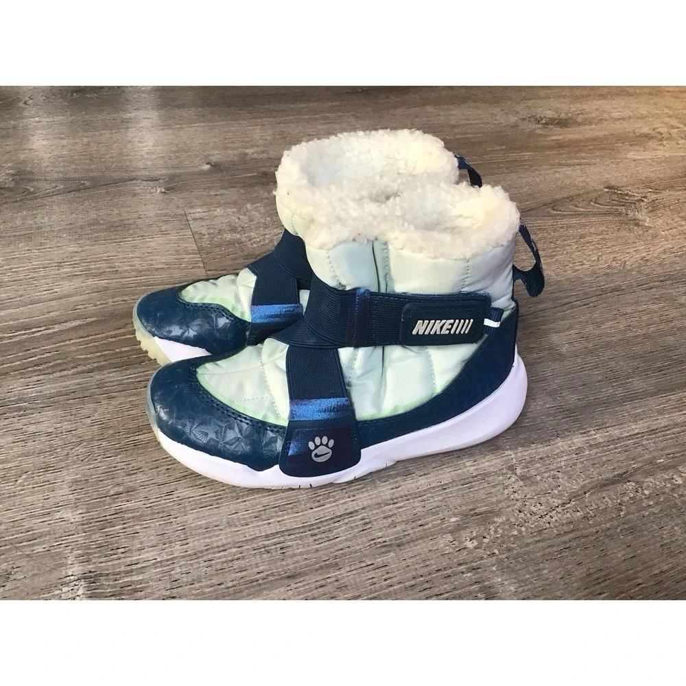 Nike Kids Flex Advance SE PS Paw prints Glacier Blue Size 12 12C Boot DQ7108-400